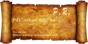 Pásztor Róza névjegykártya