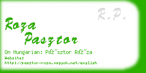 roza pasztor business card